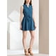 thumbnail image 5 of INSPIRE CHIC Vestidos sin mangas para mujer con escote en V y borde de encaje, vestido A-line M azul lago, 5 of 7