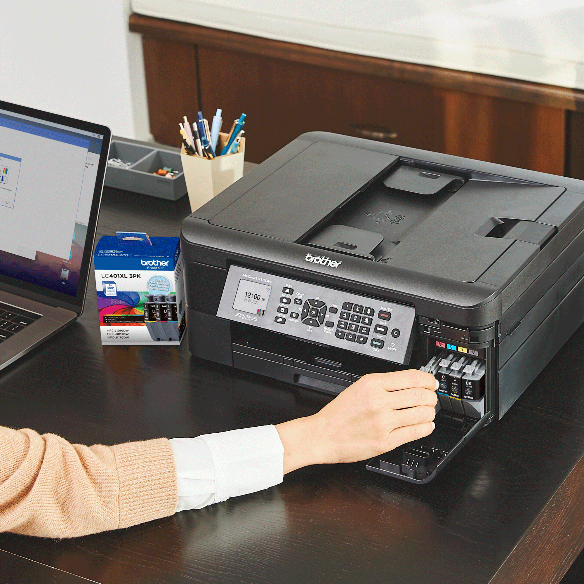 Brother Genuine LC401XL3PK High Yield 3-Pack Color Ink Cartridges