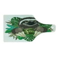 thumbnail image 2 of Sloth Cutting Board, Cartoon Mammal on Tropical Jungle Green Banana Leaves Character, Decorative Tempered Glass Cutting and Serving Board, Wine Bottle Shape, Chocolate Green Ivory, by Ambesonne, 2 of 5
