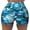 Blue Kyanite, variant on Xecao Sunflowers In Vintage Print Workout Shorts for Women Soft Smooth Gym Yoga Scrunch Active Tennis Workout Running Shorts