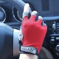 thumbnail image 3 of maskred Gants de Cyclisme Anti-Choc Antidérapant Demi-Doigt Respirant Rouge M 1Set, 3 of 6