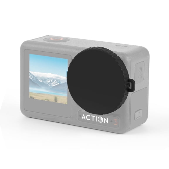 For DJI Osmo Action 5 Pro / 4 / 3 QKOO Silicone Lens Cap (Black)