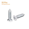 thumbnail image 3 of Unique Bargains ST5x20mm White Screws Self Tapping Screws, 50 Pack Flat Head Phillips Wood Screws for Woodworking, 3 of 4