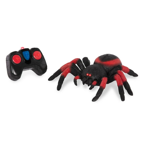 Terra by Battat – Remote Control Tarantula for Kids with LED Eyes – Realistic Spider Toy with Moving Legs, Fast Speed & 360° Spin – Red RC Animal for Boys & Girls 6+ Years