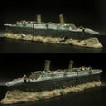 thumbnail image 2 of NANMELX Aquarium Sunken Ship Decorations Large Resin Shipwreck 15in Fish for Tank Orname, 2 of 8