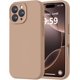 thumbnail image 1 of Funda de Silicona Premium, Forro de Microfibra Suave, para iPhone 16 Pro de 6.3 Pulgadas, Marrón Claro, 1 of 7