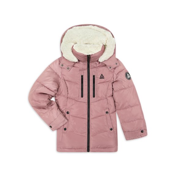 Reebok Girls Hooded Winter Puffer Coat, Sizes 4-16