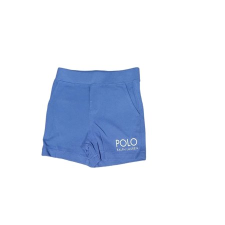 Polo Ralph Lauren BLUE Boys Logo Printed Cotton Mesh Short, Size 24M, NWT