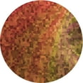 thumbnail image 1 of Ahgly Company Machine Washable Indoor Round Transitional Orange Area Rugs, 5' Round, 1 of 7