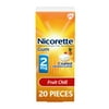 Nicorette Nicotine Gum, Stop Smoking Aids, 2 Mg, Fruit Chill, 20 Count