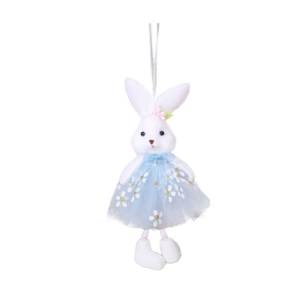 Adorno colgante conejito de Pascua Adornos conejitos Decoraciones Adorno colgante y decoraciones de mesa Artesanía para Pascua Artículos para fiestas