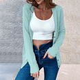 thumbnail image 6 of Breezora Womens Lightweight Knit Cardigan V Neck Open Front Sweater Soft Layering Piece for Spring Fall Transition Outfits XL Size Green, 6 of 8