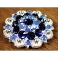 thumbnail image 5 of Set Of 2 Western Screw Back Concho Blue Black Crystal 1-14In Berry Saddle, 5 of 7