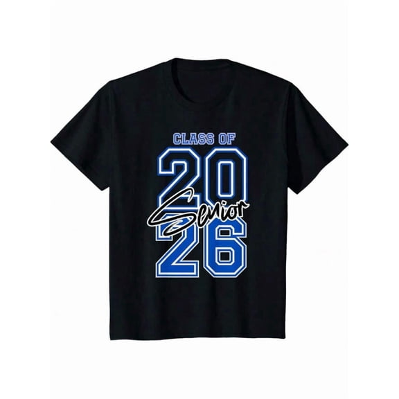 Class of 2026 Senior Graduation T-Shirt Unisex Short Sleeve Graphic Tee Black