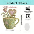 thumbnail image 2 of Romantic Tea Cup Valentines Day Decoration Gift for Him Or Her, 2D Acrylic Tea Cup-Shape Decoration, Perfect Valentine's Day Keepsake,Excellent Valentines Day Gift, 2 of 4