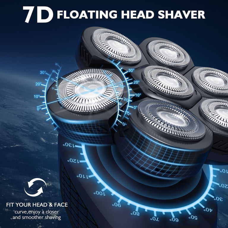 Nogroa 8-in-1 Head Shaver Kit with Nose Trimmer, 7D photo 5