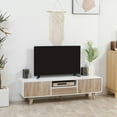 thumbnail image 2 of HOMCOM Meuble TV Console Multimédia avec Tiroir Étagère de Rangement Trou pour Câbles, 2 of 10