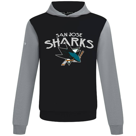 Men's Levelwear  Black/Gray San Jose Sharks Ultimate Mission Pullover Hoodie