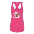 thumbnail image 3 of Wild Bobby, Nobody Fights Alone Watercolor Sparkles Breast Cancer Awareness Ladies Racerback Tank Top, Raspberry, Small, 3 of 5