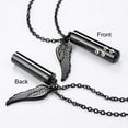thumbnail image 2 of Cylinder Cremation Urn Necklace with Angel Wing & Pet Paw - Ashes Keepsake for Dog/Cat Memorial Jewelry, 2 of 6