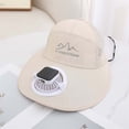 thumbnail image 3 of Shadoumai Solar Rechargeable Peaked Cap, Solar-Powered Baseball Cap with Built-in Fan, USB Rechargeable Outdoor Sun Visor Hat, 3 of 3