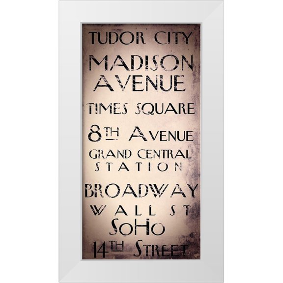 Sophie 6 9x14 White Modern Wood Framed Museum Art Print Titled - Madison Ave.