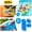 Square-2.76"*5,Round-2.9" Dia*5,Rect-3.9x9.8 in*5, variant on 10 Pcs Waterproof Extra Large Vinyl Repair Patches, Self-Adhesive Vinyl Patch Kit, Self-Adhesive Pool Liner Repair Kit for Inflatable Swimming Pools, Pool Floats, Bounce Houses(Blue,Square 2.76")