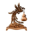 thumbnail image 5 of Dualoai Phoenix Statue Hanging Incense Burner Cone Coil Incense Holder for Tea House Bronze, 5 of 9