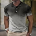 thumbnail image 4 of Birdeem T-Shirt Blouse pour Hommes Décontracté Imprimé à Manches Courtes Col Rabattu Boutons Fente Latérale Hauts, 4 of 9