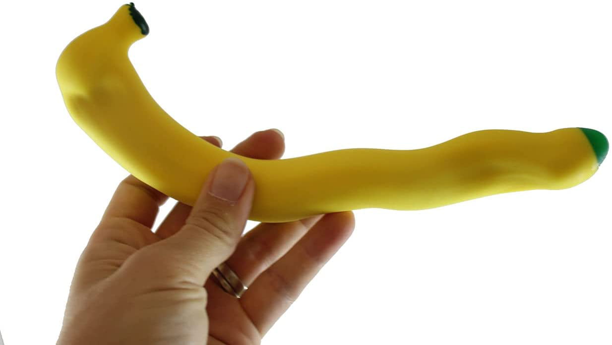 Brinquedo squish fidget toy banana de esticar 15 cm em Promoção na  Americanas