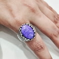thumbnail image 2 of Charoite Mans Ring, Natural Purple Charoite Ring, Oxidized Silver Jewelry, 925 Silver Ring, Birthday Gift, Heavy Mens Ring, Arabic Design, Ottoman Style Ring, Christmas, Turkey Mens Signet Ring, 2 of 6