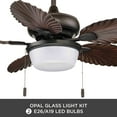 Better Homes & Gardens 52" Bronze Ceiling Fan, 5 Palm Leaf Blades, LED Light, Indoor/ Outdoor