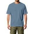 thumbnail image 2 of HAJWOH Mens Solid Color T-Shirts Short Sleeve Cotton Crew Neck Lightweight Moisture Wicking Casual Soft Basic Plain Tee Shirts, 2 of 4