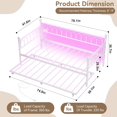 thumbnail image 2 of Senfot Twin Size Metal Daybed with Trundle, Sofa Bed Frame with Charging Station & LED Lights, Perfect for Living Room, Guest Room, Apartment, White, 2 of 9