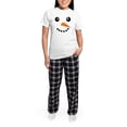 thumbnail image 5 of CafePress - FROSTY SNOWMAN FACE Women's Light Pajamas - Women's Short Sleeve Print T-Shirt and Pants Light Cotton Pajama Set, 5 of 7