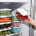thumbnail image 5 of Joernso 700ml/1100ml/1500ml/2300ml Storage Box with Lid Large Capacity Plastic Food Grade Visible Food Container Refrigerator Accessories, 5 of 8