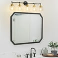 thumbnail image 2 of Bathroom Vanity Light with Clear Glass Shade, E26 Base, Bathroom Light Fixtures Over Mirror, Vanity Lights for Bathroom (Exclude E26 Bulb) - Black and Gold, 5-Lights, 2 of 7