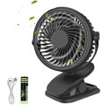 thumbnail image 1 of Qhui Mini USB Ventilador, Tragbarer Clip Tischventilator mit 2800mAh Wiederaufladbare Batterie, 3 Geschwindigkeitsstufen, 360° Drehung Leise Tischventilatoren Klein für Schlafzimmer, Büro, Kinderwagen Vhermosa Ventiladores, 1 of 6
