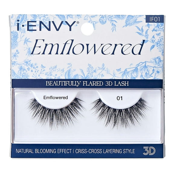 iEnvy Emflowered Natural Blooming Effect Fake Eyelashes Flared 3D False Lashes (01)