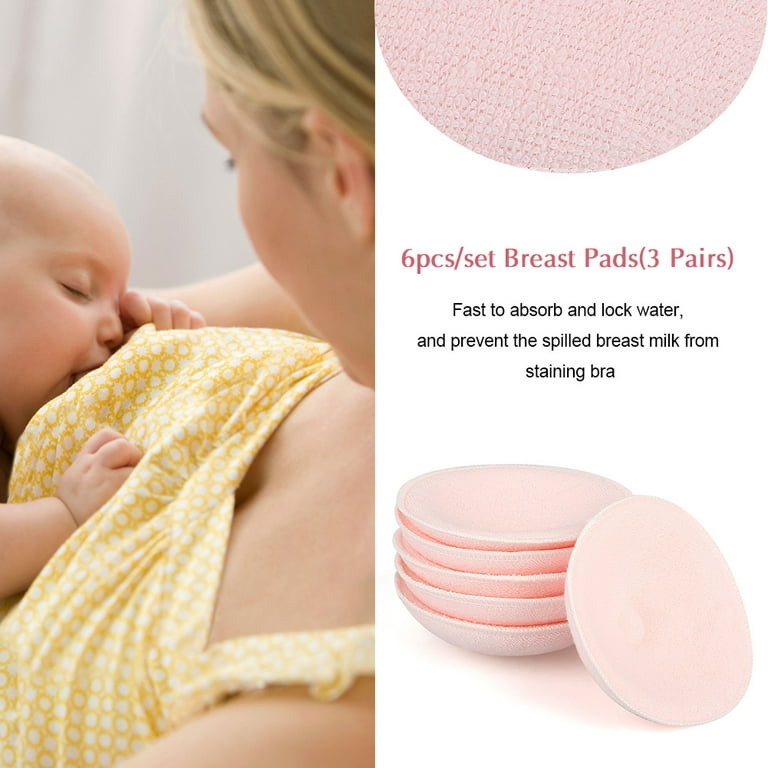 YLSHRF Breastfeeding Pad, Nursing Pad,6pcs Washable Reusable Soft