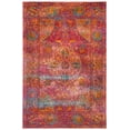 thumbnail image 2 of SAFAVIEH Luxor Metha Floral Bordered Area Rug, Fuchsia/Gold, 6'7" x 9'2", 2 of 9