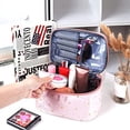 thumbnail image 4 of Neceser para mujer, neceser para niña, neceser de viaje, terciopelo rosa ER, 4 of 5