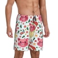 thumbnail image 2 of Fotbe Christmas Cute Pigs Pantalones Cortos de Pijama para Hombre, Ropa de Dormir, Pantalones de Pijama Cortos para Hombre-4X-Large, 2 of 6