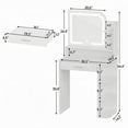 thumbnail image 3 of Akaber Makeup Vanity Desk with Mirror and Lights, 26.5" Small Vanity with Large Drawer and 6 Level Storage, White Vanity with 3 Color Lighting Modes, 3 of 7