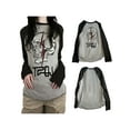 thumbnail image 5 of Seyurigaoka Women T-shirt Long Sleeve Crew Neck Skull Print Ladies Fall Tops for Casual Daily, 5 of 6