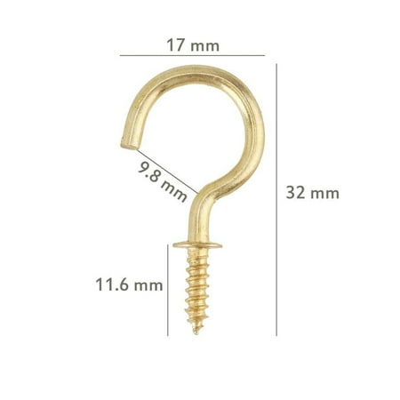 100pcs Set Br Plated Steel Ceiling Cups Hooks For Br Plated Steel Ceiling Cups Hooks