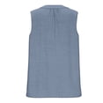 thumbnail image 4 of Miluxas Women's 2 Piece Outfits Casual V Neck Sleeveless Tank Tops Matching Wide Leg Capri Pants Summer Lightweight Dressy Lounge Sets for Beach Blue, 4 of 9