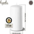 thumbnail image 6 of Hyoola 2 x 4 White Unscented European Made Pillar Candles, Dripless Paraffin Wax with Smokeless Cotton Wick, 24-Pack, 6 of 9