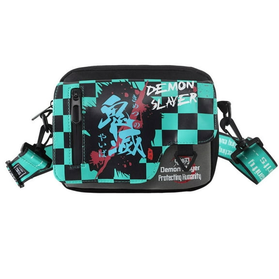 Demon Slayer: Kimetsu No Yaiba Single Shoulder Bag Crossbody Backpack Water-Resistant Commuter Oxford Cloth Crossbody Bag Small Bag For Men And Women