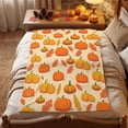 thumbnail image 6 of Autumn Thanksgiving Flannel Throw Blanket, Cute Fall Patterns Plushs Blanket, Super Soft Warm Blankets for Sofa Bed Camping Warm Light Weight Cover (27.6" x 39.4"), 6 of 7